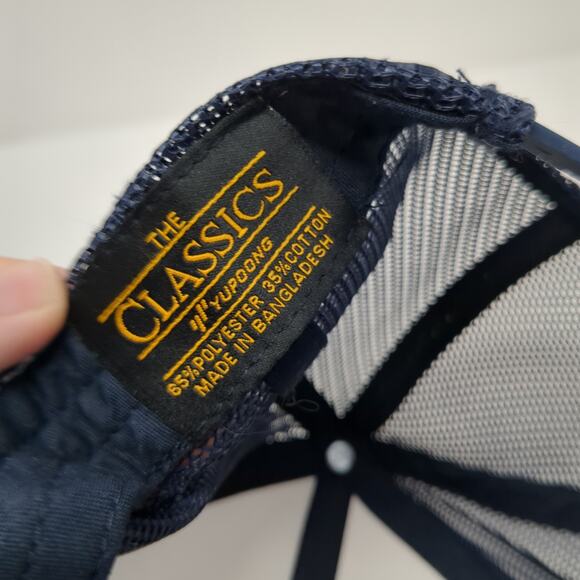 Heat Snapback Trucker Hat Blue One Size Adjustable 6 Panel The Classics Yupoong - Picture 9 of 9